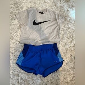 Nike Blue Dri-Fit Shorts set